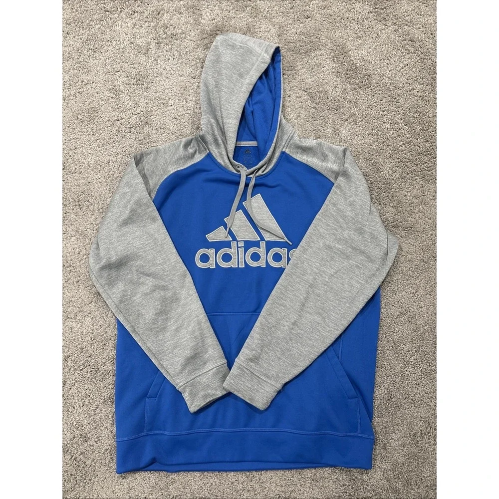 Adidas Men's Hoodie Size Large Blue